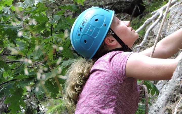 rock climbing camp for girls in maine